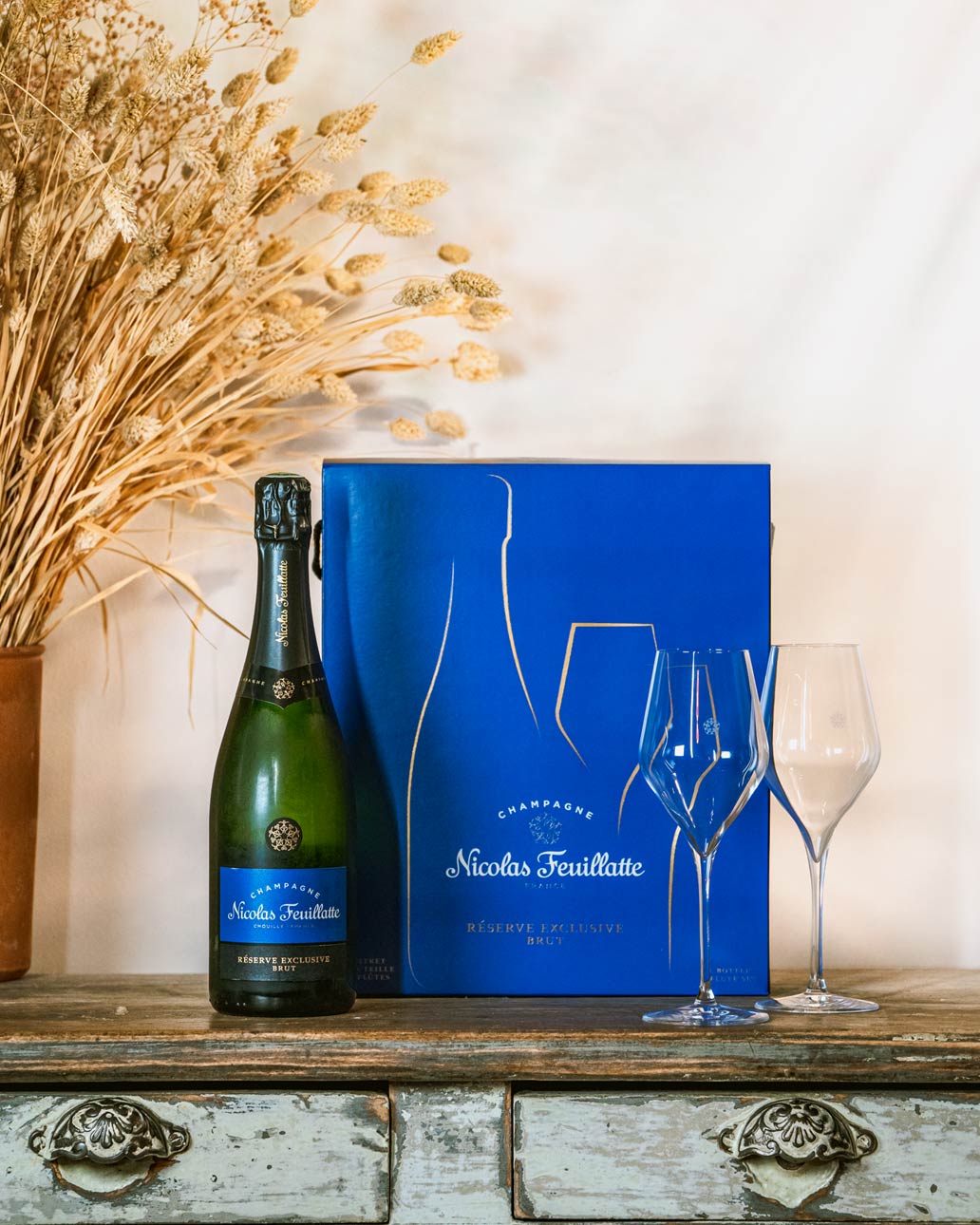Exclusive Reserve Brut Box Set + 2 flutes – Nicolas Feuillatte