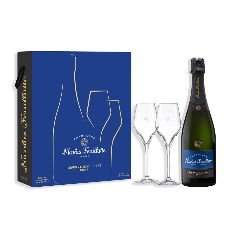 Exclusive Reserve Brut Box Set + 2 flutes
